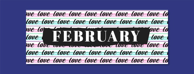 Love wallpaper for february month of love social media cover template