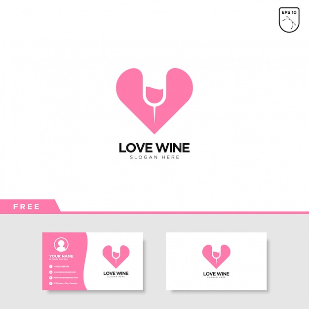 Love wine logo-ontwerp