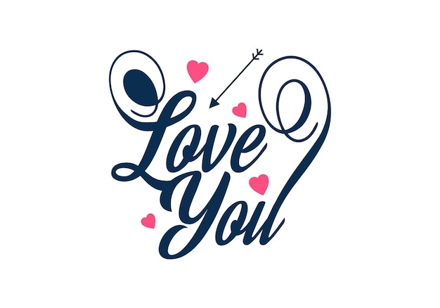 Love Word Art Design с фоном в форме сердца