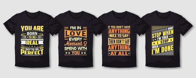 Pacchetto di design t-shirt tipografico perfetto per il lavoro di amore