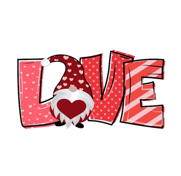 love written with santa love valentines design