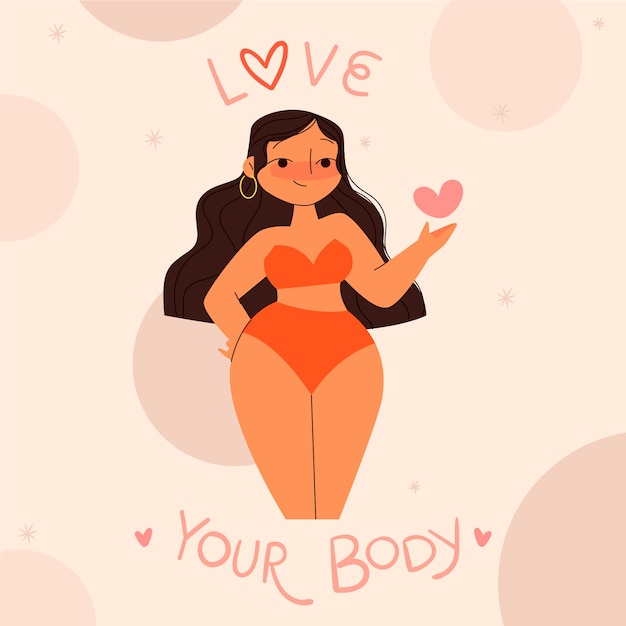 Love your body self love lettering