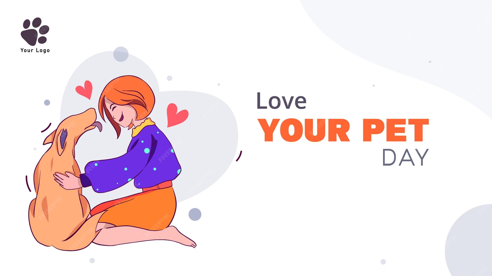 Premium Vector Love your pet vector illustration design. pet day