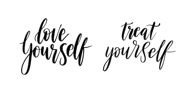 Do it for yourself - isolated handwritten lettering. Vector poster