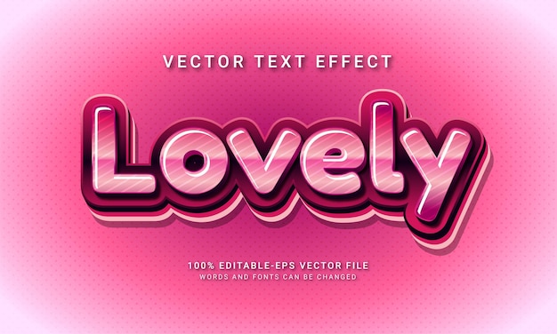 Lovely 3d editable text style effect