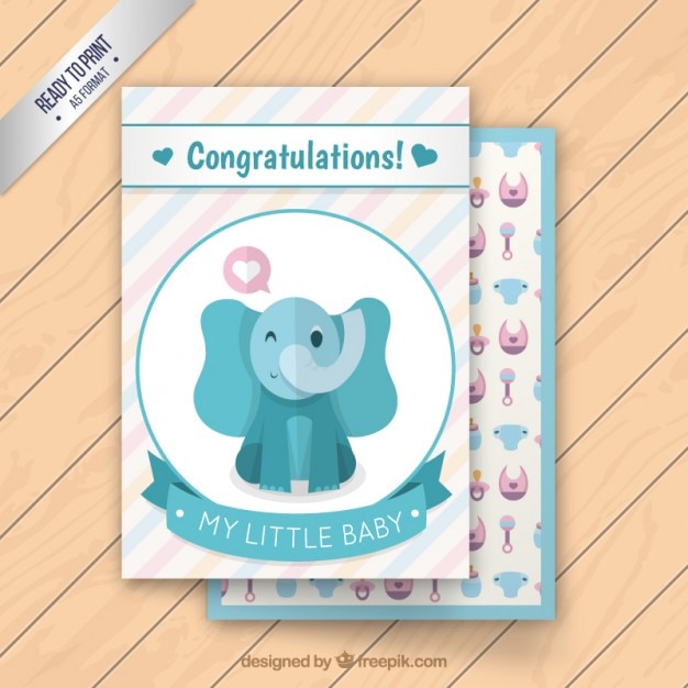 Lovely baby elephant card