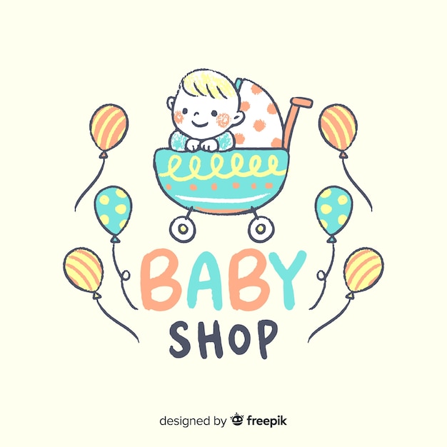 Lovely baby shop composition