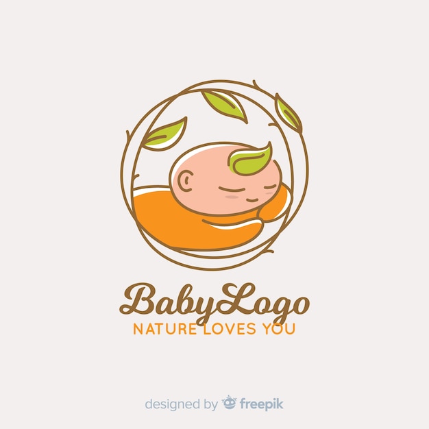 Lovely baby shop logo template with modern style