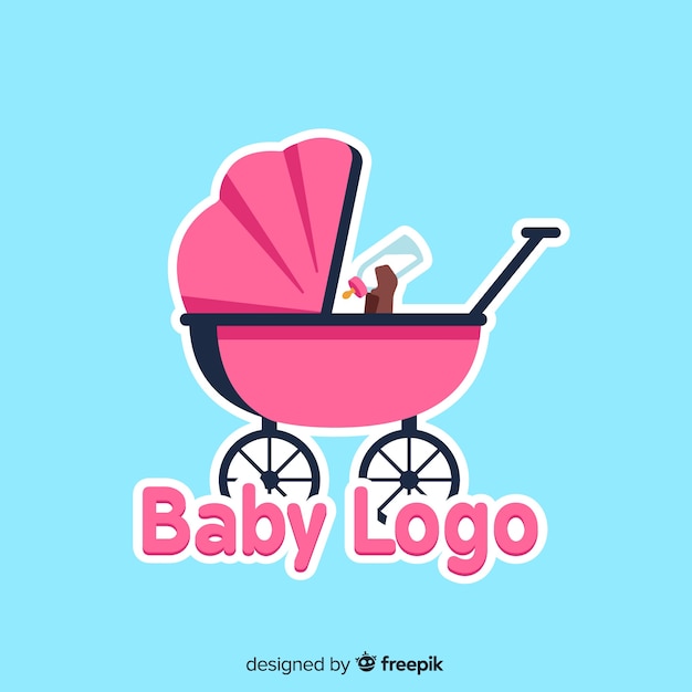 Vettore modello di logo bella baby shop