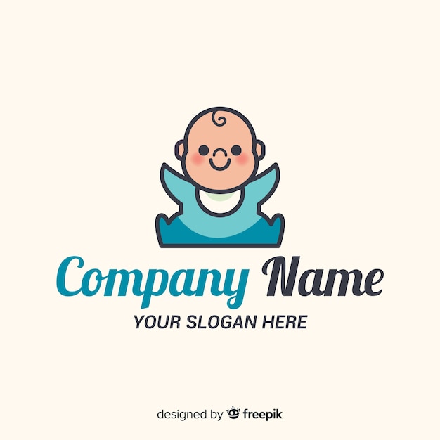 Lovely baby shop logo template