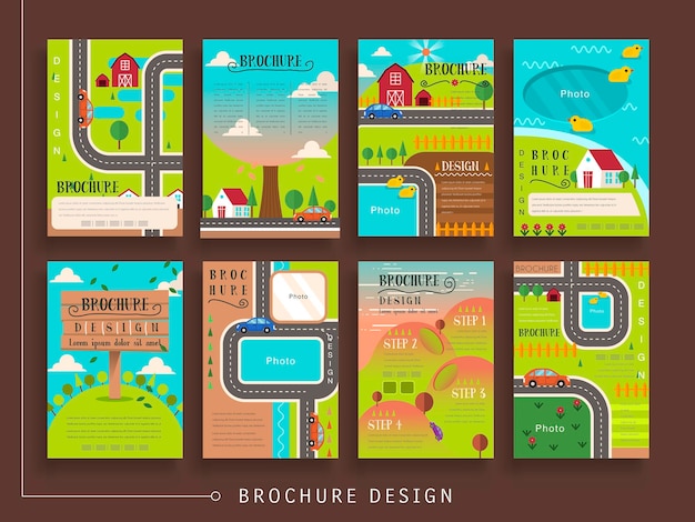 Vector lovely brochure template