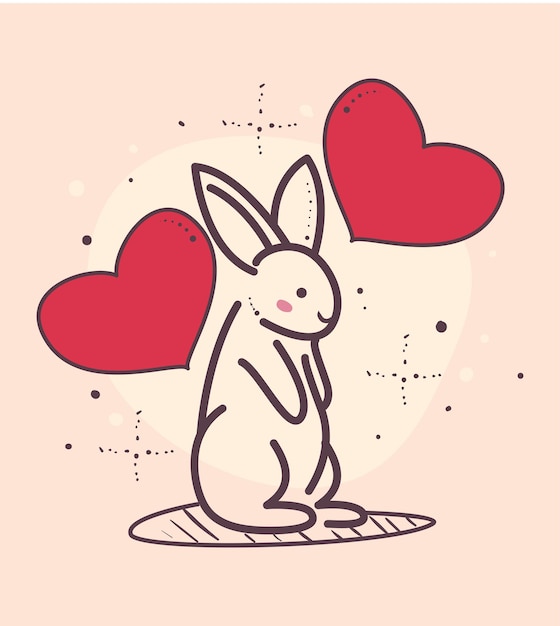 Vector lovely bunny design