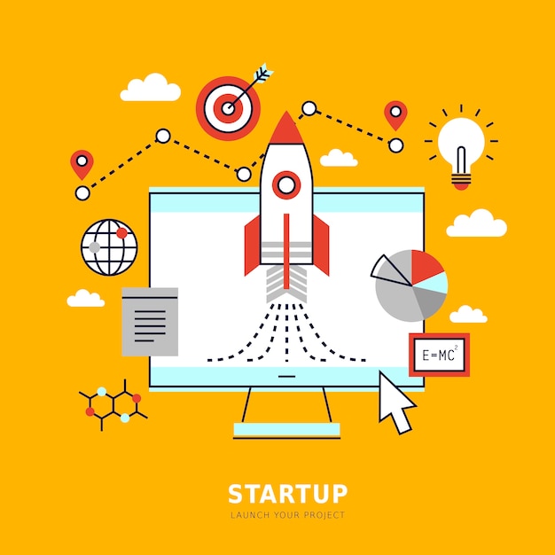 lovely business startup concept in  