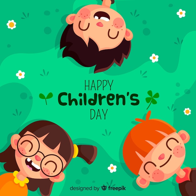 Lovely children's day composition with flat design