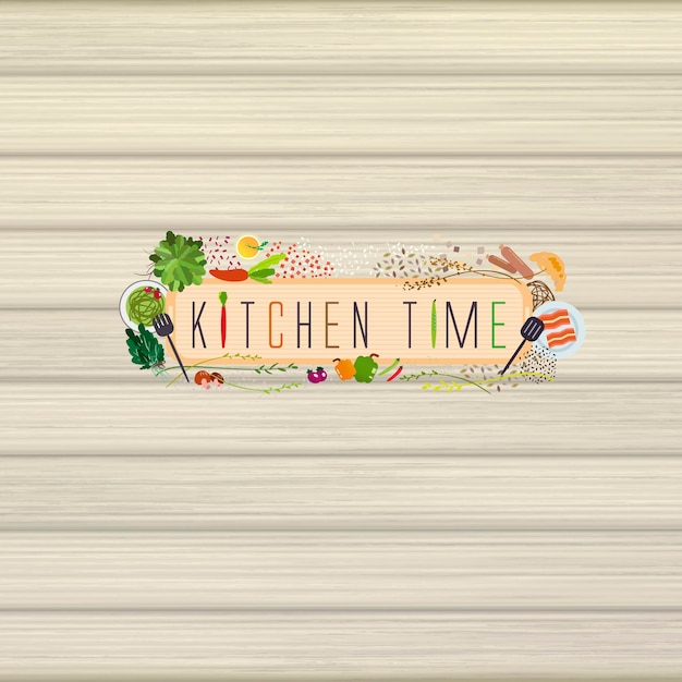 Lovely cooking materials in flat design style