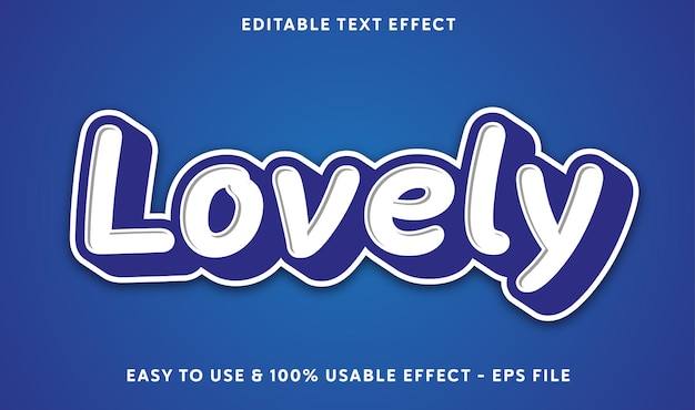 lovely editable text effect