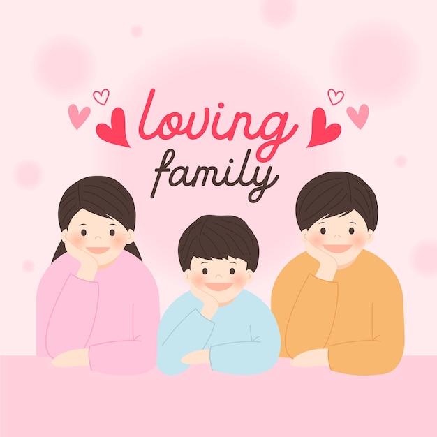 Lovely family illustration