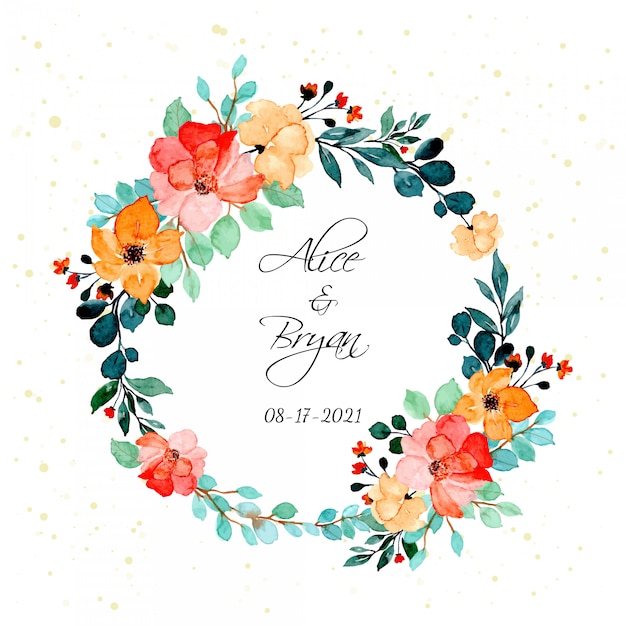 lovely floral watercolor wreath