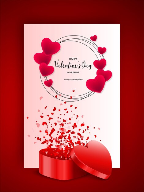 lovely Frame with Hearts for Valentine's Day l  Valentine's Special Design Template by robigraphics