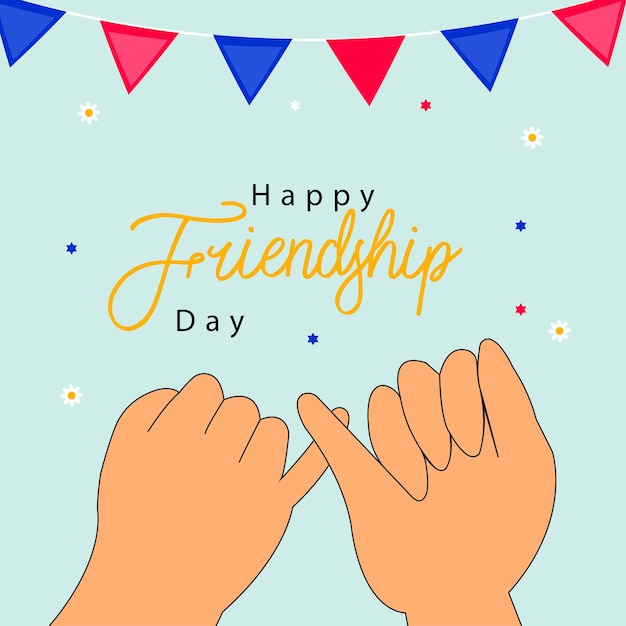 Lovely friendship day handshake vector design