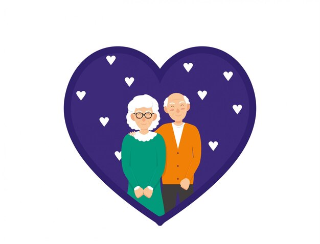 Lovely grandparents day flat design