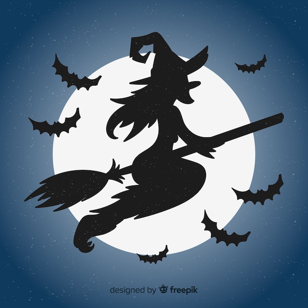 Lovely halloween witch background