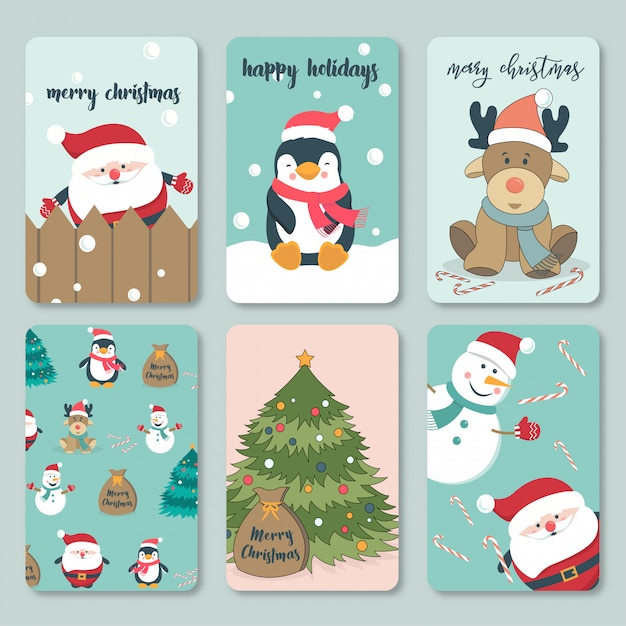 Lovely hand drawn Christmas card collection