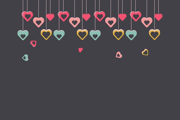 Vector lovely happy valentine day background