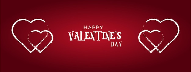 Vector lovely love shape valentines background with social media banner premium design
