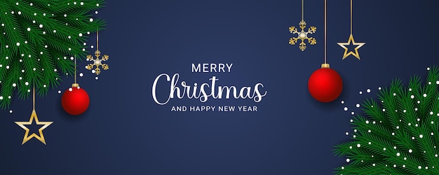 Lovely Merry Christmas and happy new year card design template