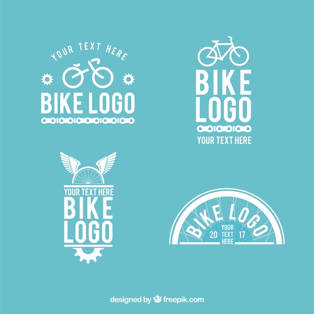 Вектор Прекрасная коллекция велосипедных логотипов