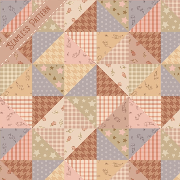 Lovely patchwork seamless pattern