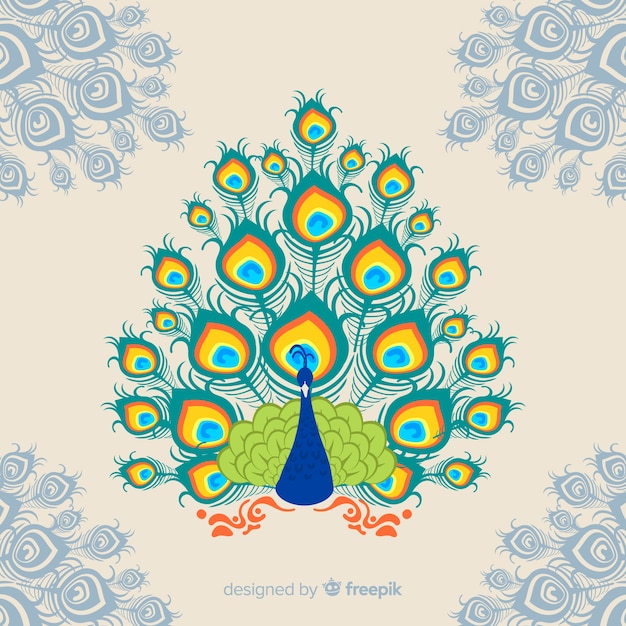 Vector lovely peacock background