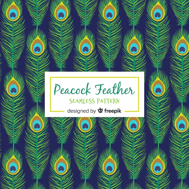 Vector lovely peacock feather pattern