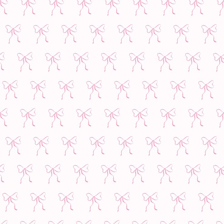 Vector lovely pink bow seamless pattern vector hand drawn cartoon illustration