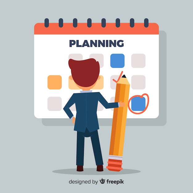 Vector lovely planning schedule concept