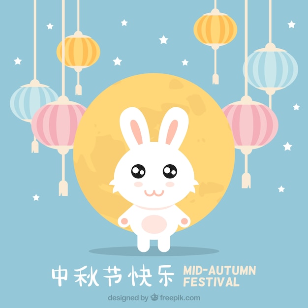 Lovely rabbit for mid-autumn festival