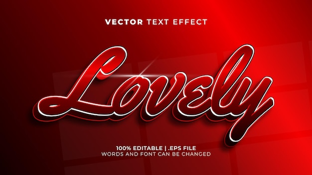 Lovely roses red 3d editable text effect template style