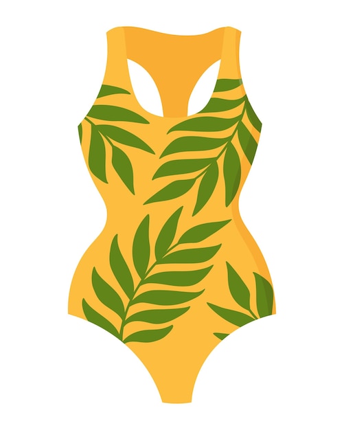 Vector lovely swimsuit for women. flat doodle clipart. all objects are repainted.