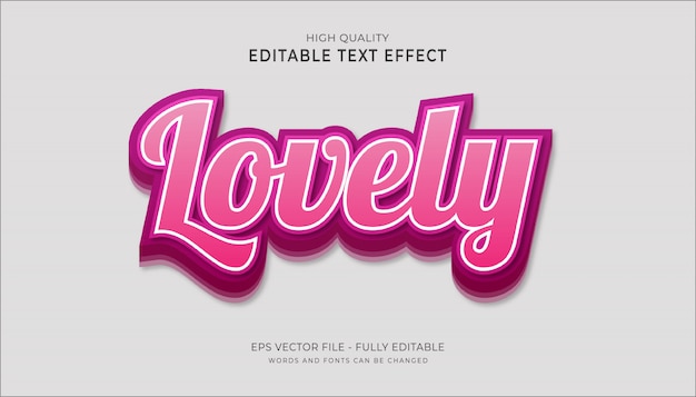 Free Vector  Stylish fashion text effect editable pink and girl