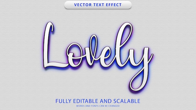 lovely text effect editable eps file