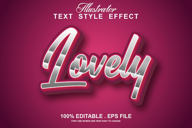 Lovely text effect editable