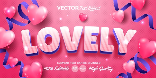 Vector lovely text effect