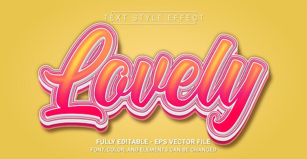 Lovely Text Style Effect Editable Graphic Text Template