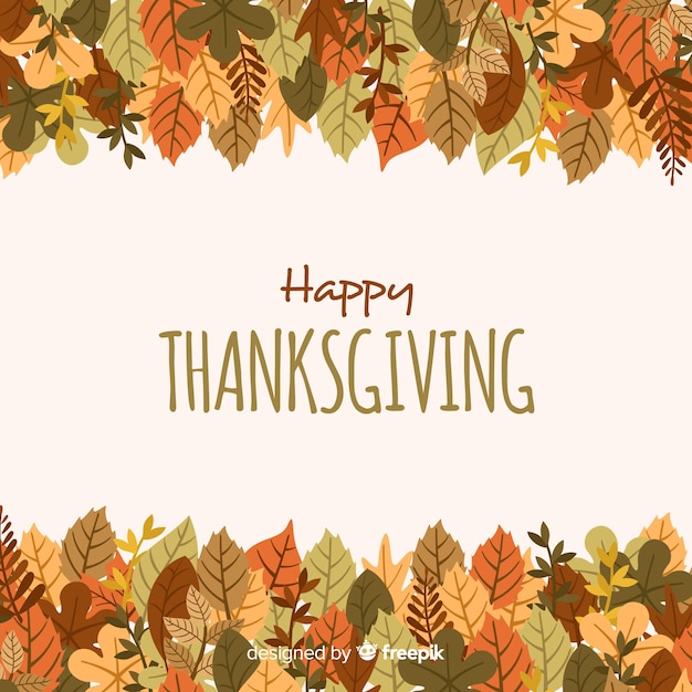 Lovely thanksgiving day background with flat design