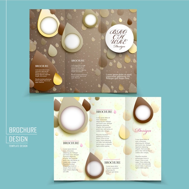 Vector lovely trifold brochure design