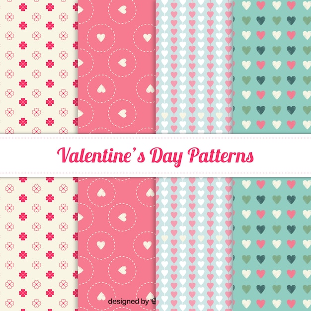 Lovely valentine day pattern collection