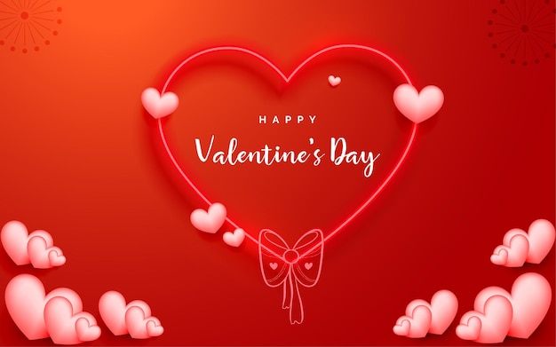 Lovely valentines day background with hearts