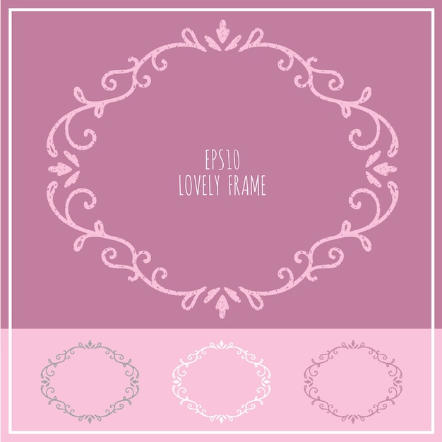 Vector lovely vintage frame