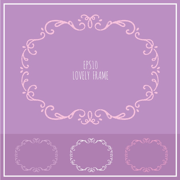 Vector lovely vintage frame